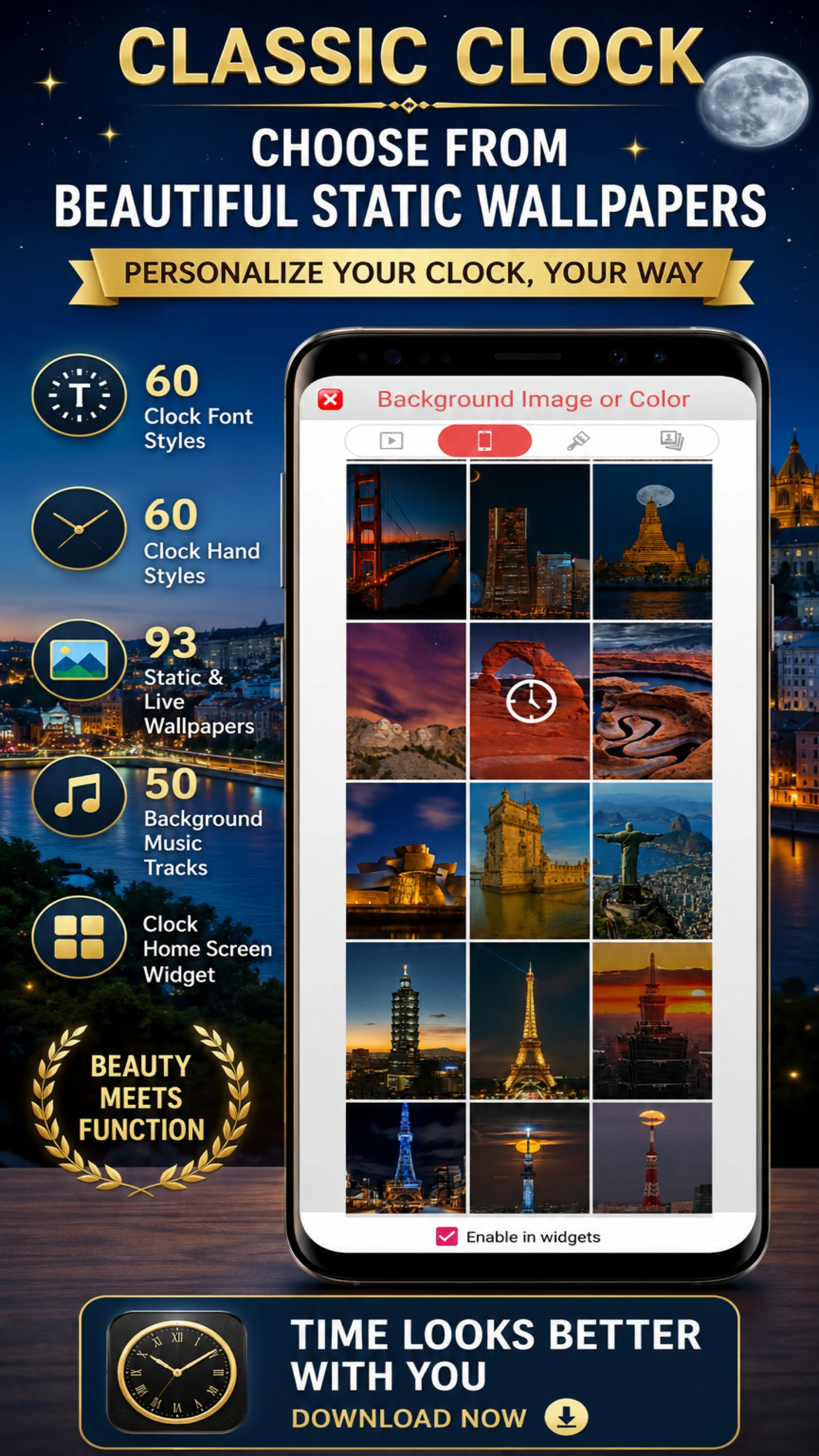 Classic Clock with Second Hand screenshot